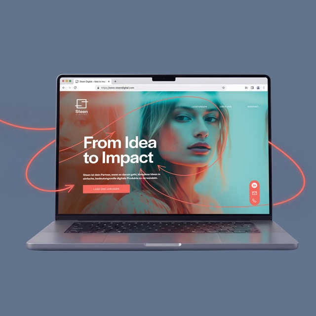 Steen Digital website — homepage design